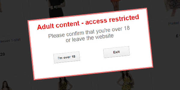 modal popup age verification prestashop