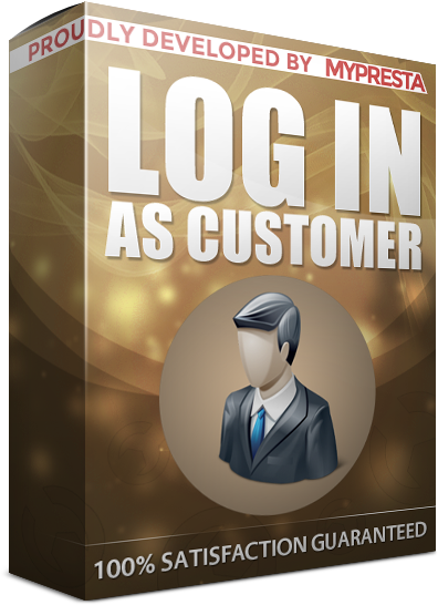 log in as a customer - shop administration module
