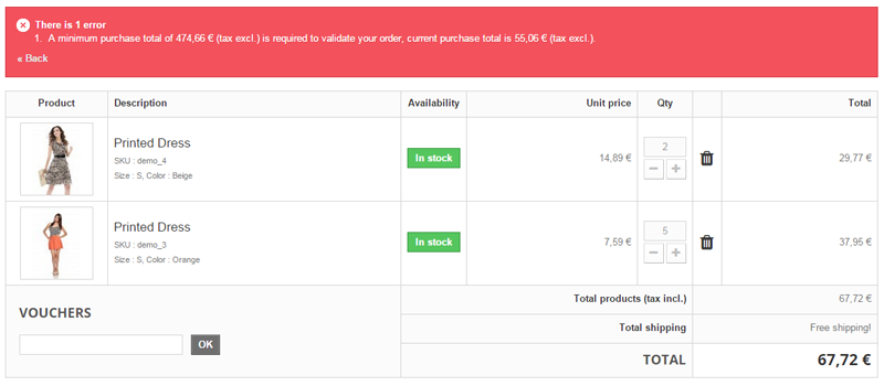 Image 4: Minimum order value by customer group