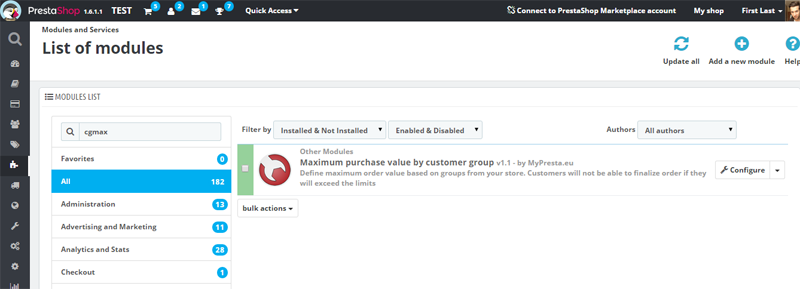 Foto 4: Valor máximo de compra por grupos