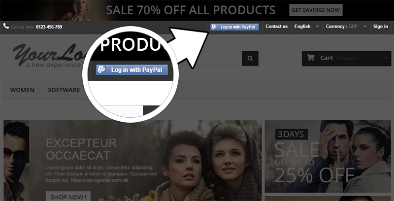 Foto 5: Conexión / inicio de sesión de PayPal