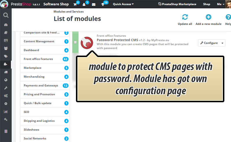 Zdjęcie 9: Strony CMS zabezpieczone hasłem