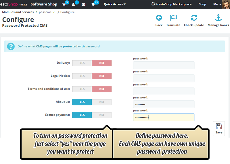 Zdjęcie 8: Strony CMS zabezpieczone hasłem