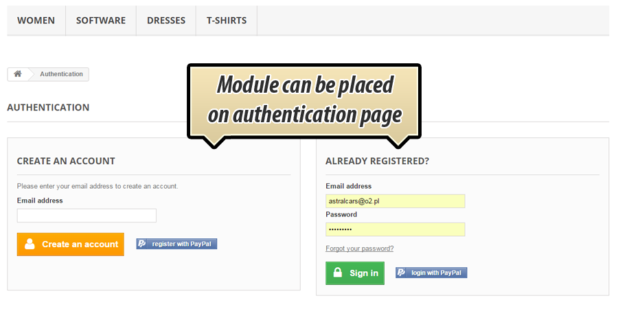Foto 4: Conexión / inicio de sesión de PayPal