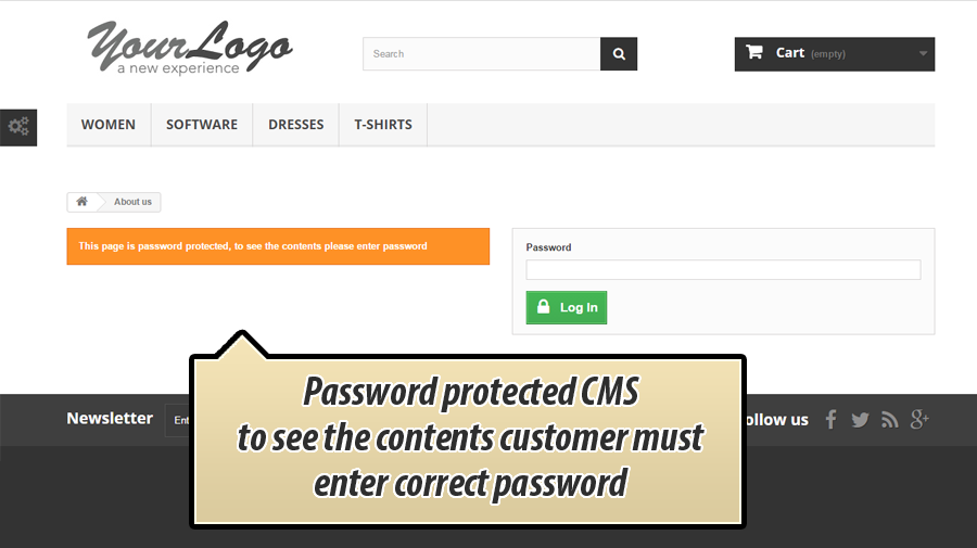 Zdjęcie 6: Strony CMS zabezpieczone hasłem