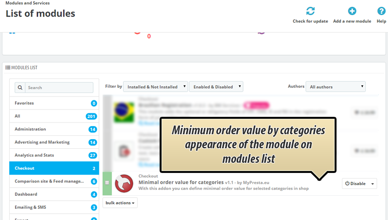 Foto 6: Valor de pedido mínimo por categoría