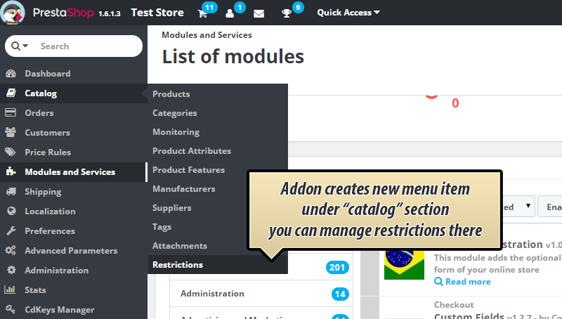 Foto 5: Valor de pedido mínimo por categoría