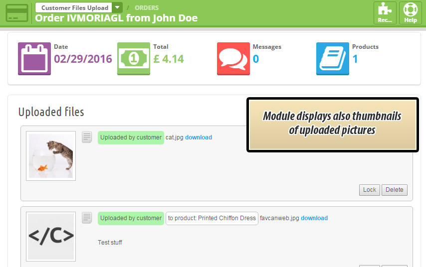 Image 18: Customer Files Upload