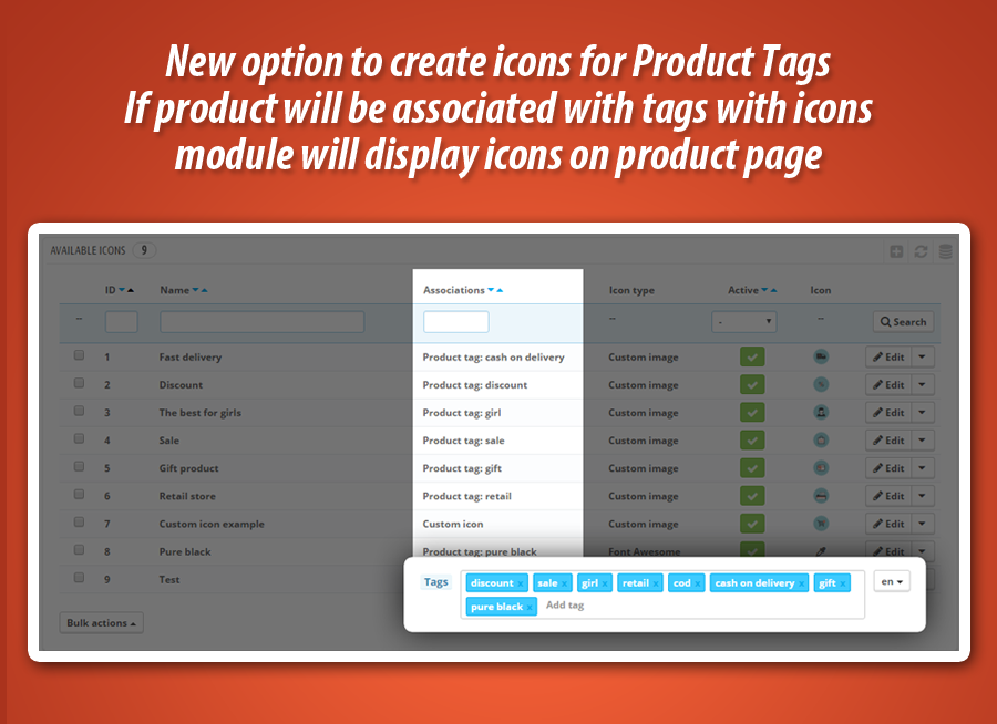 Foto 9: Iconos de etiqueta de producto Pro