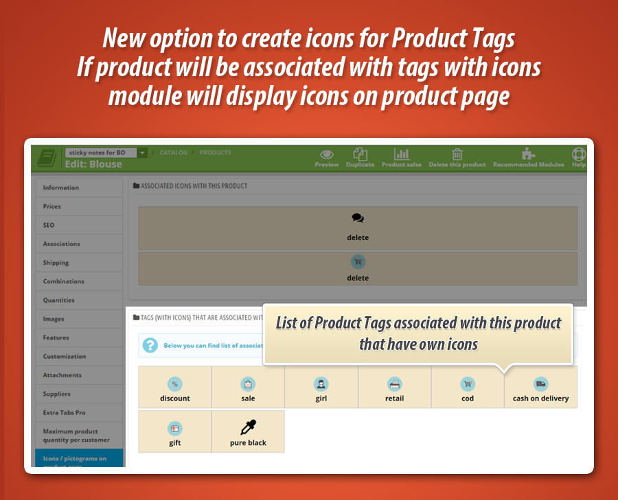 Foto 8: Iconos de etiqueta de producto Pro