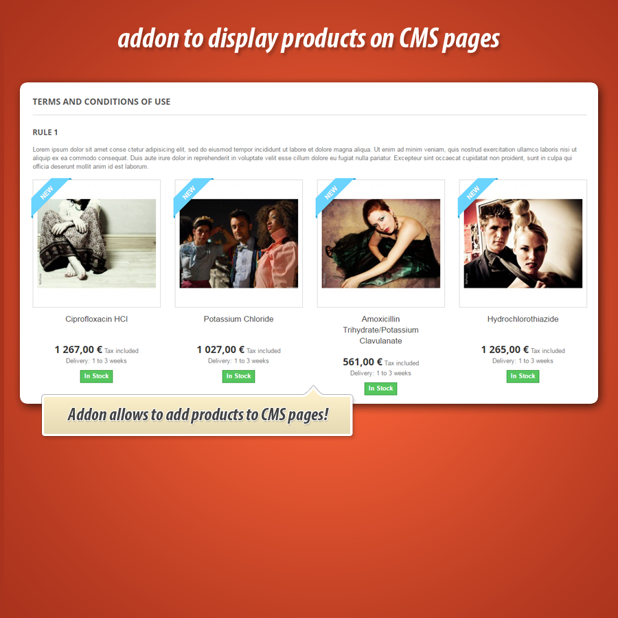 Foto 8: Productos en páginas CMS