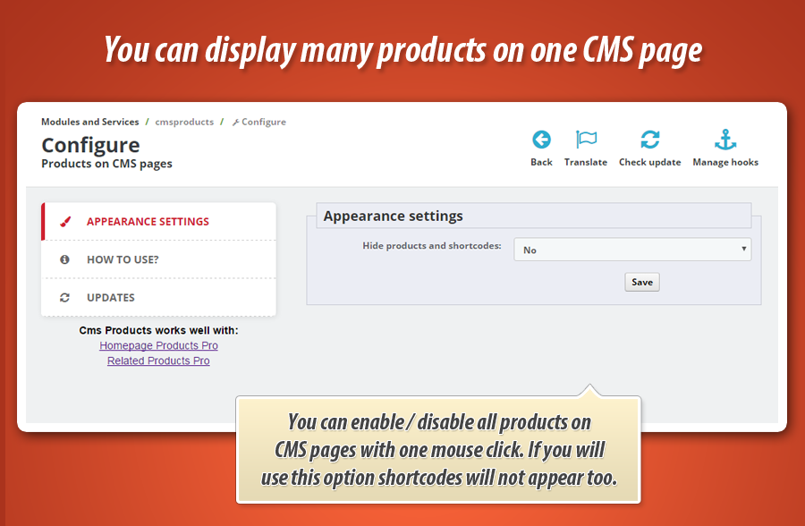Foto 4: Productos en páginas CMS