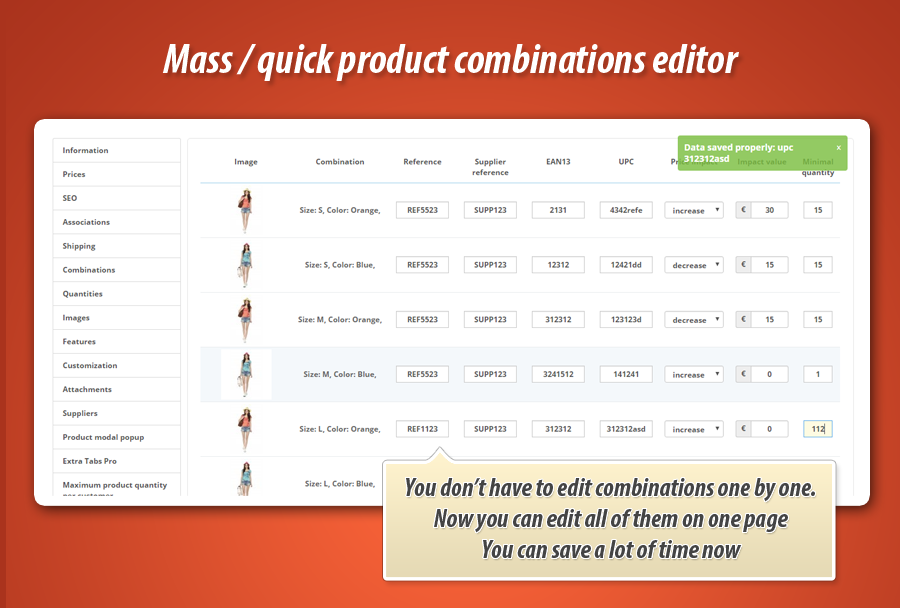 Zdjęcie 12: Masowa edycja kombinacji