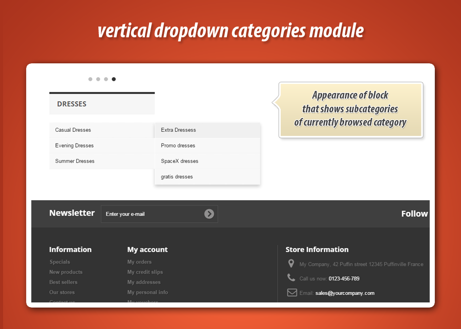 Foto 3: Verticaal dropdown categorieën menu