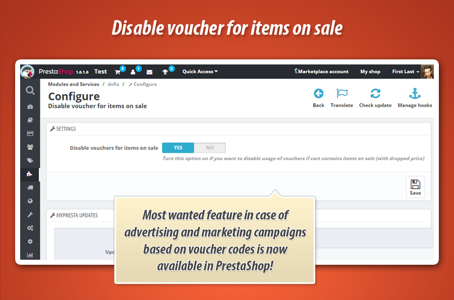 Foto 6: Gutscheine für reduzierte Artikel deaktivieren