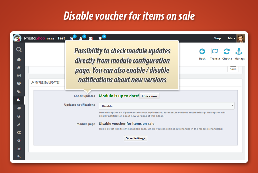 Foto 5: Gutscheine für reduzierte Artikel deaktivieren