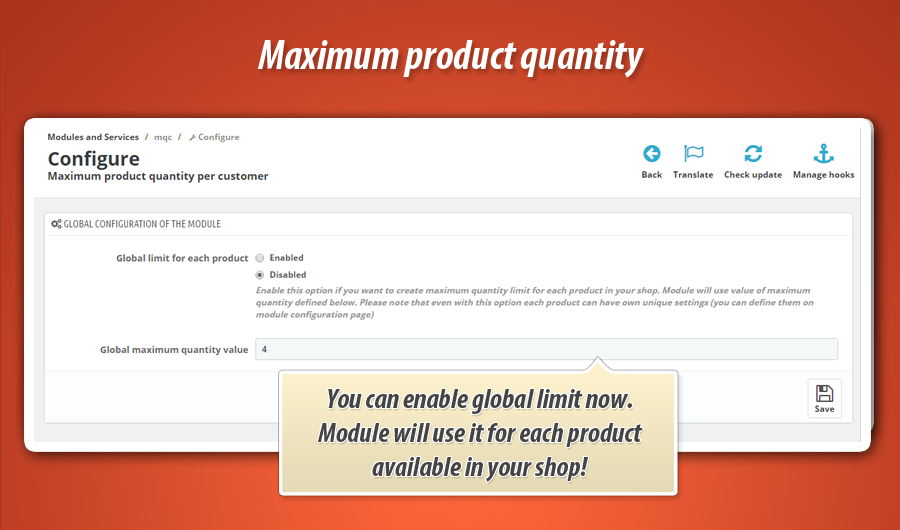 Image 17: Maximum product quantity