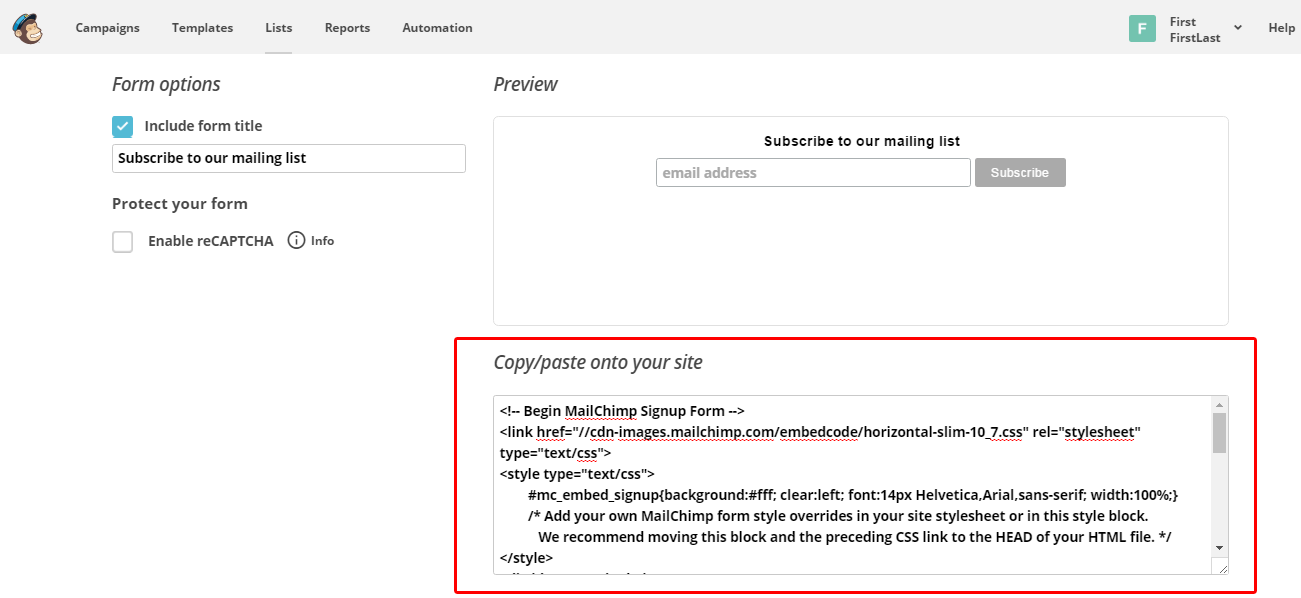 Mailchimp Signup Form In Prestashop Popup