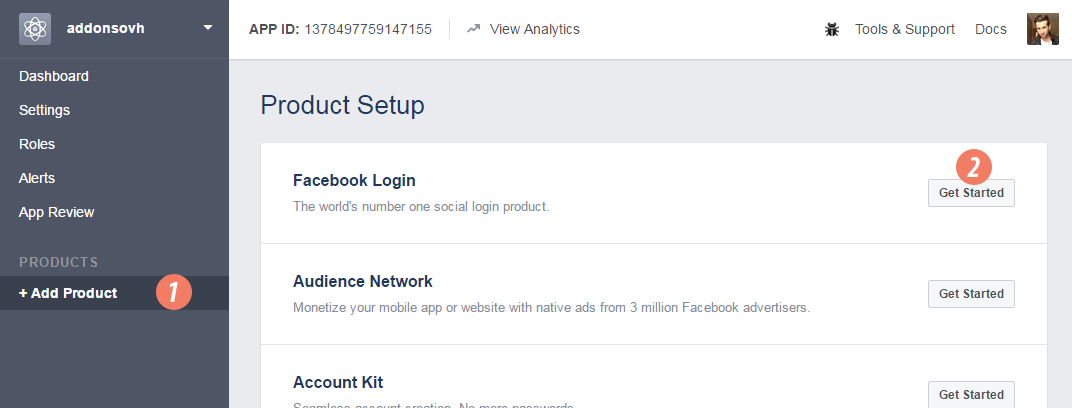 facebook app id how to create it