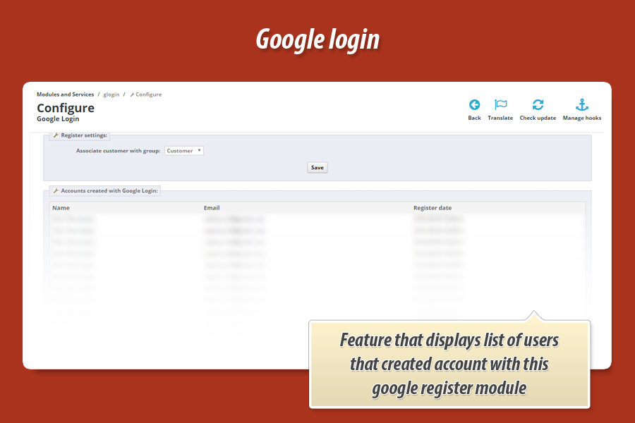 Foto 2: Conexión / inicio de sesión de Google