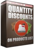 PrestaShop Quantity discounts on products lists With this module you can easily display quantity discount rules on each available product listings i...