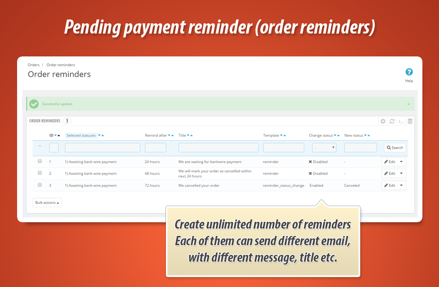Foto 16: Enviar recordatorios sobre pedidos impagos