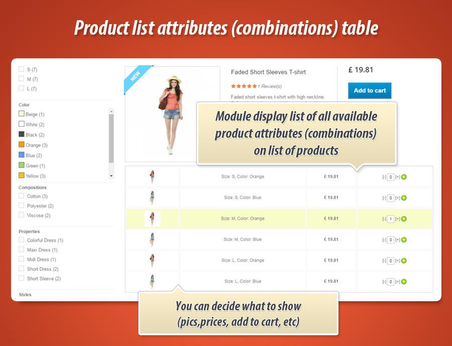 Image 19: Product list attributes (combinations)