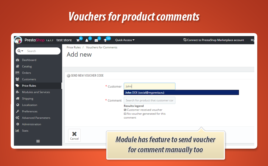 Image 9: Voucher for product comment