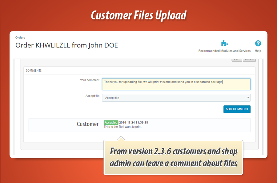 Image 8: Customer Files Upload