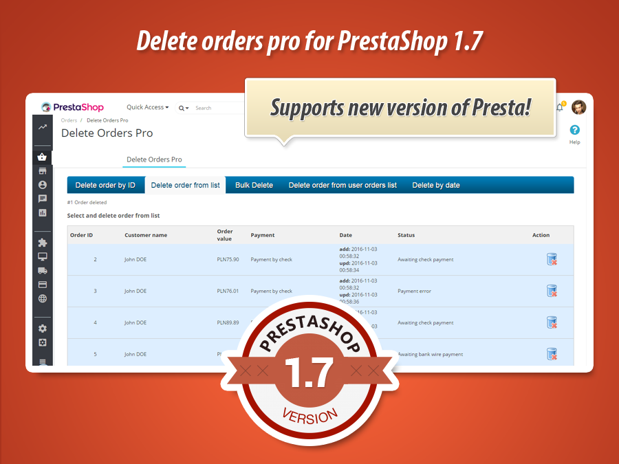 Foto 1: Eliminar Pedidos Pro
