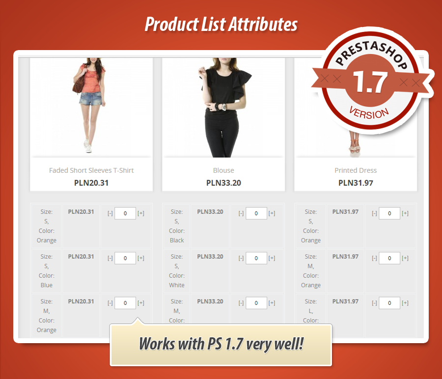 Image 14: Product list attributes (combinations)