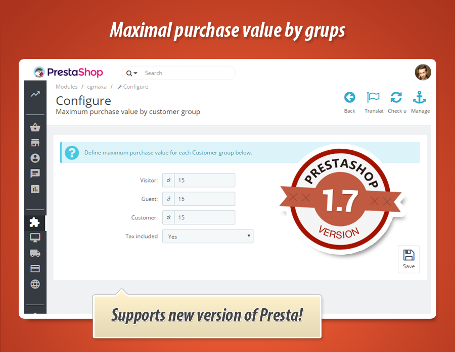 Foto 1: Valor máximo de compra por grupos