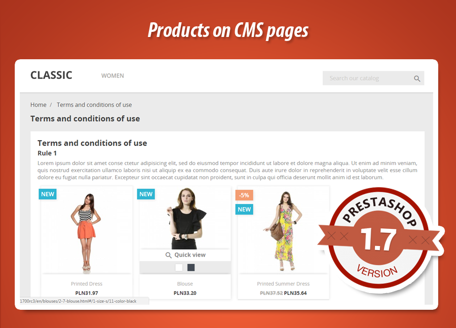 Foto 2: Productos en páginas CMS