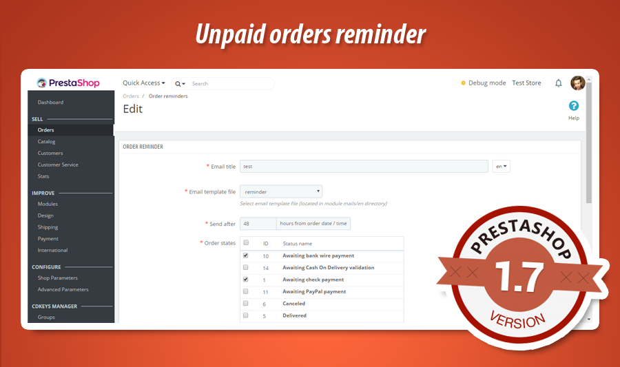 Foto 11: Enviar recordatorios sobre pedidos impagos