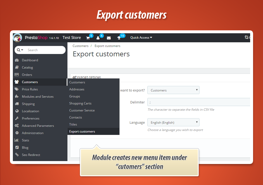 Foto 5: Kunden mit Adresse exportieren
