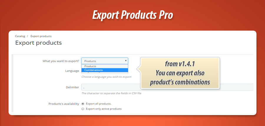 Foto 5: Exportar productos Pro