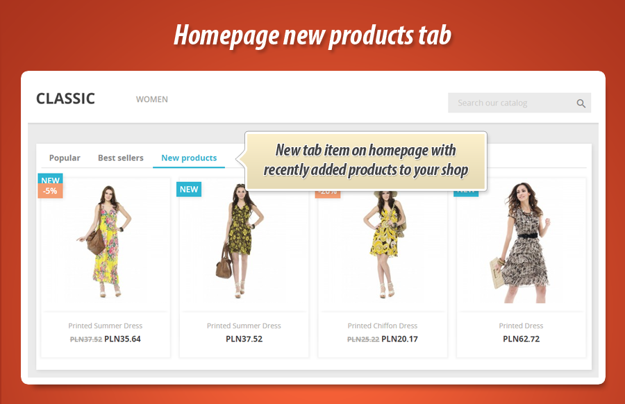 Kuva 1: Uudet tuotteet välilehti