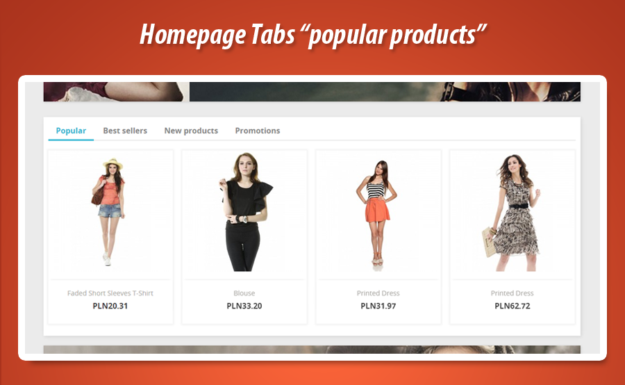 Image 1: Homepage tabs