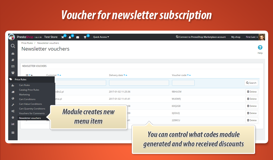 Image 1: Unique voucher for newsletter signup