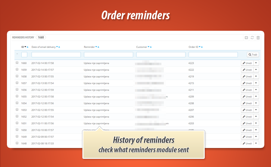 Foto 10: Enviar recordatorios sobre pedidos impagos