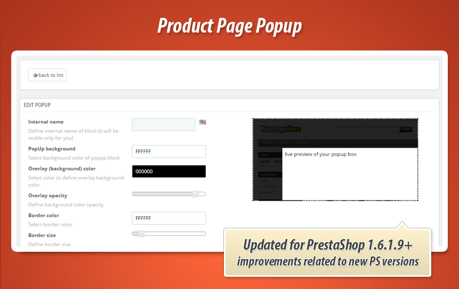Zdjęcie 1: Popup na stornie produktu