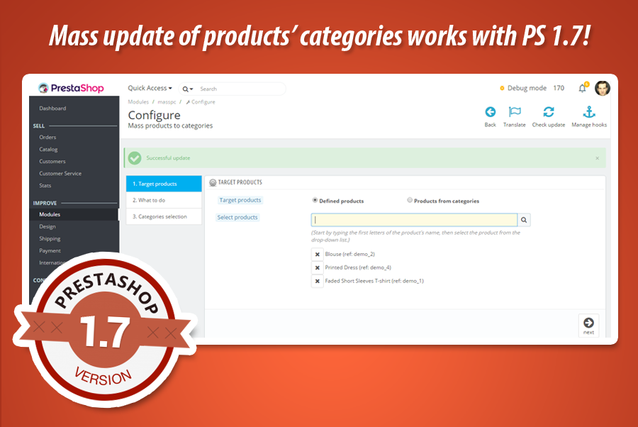 Foto 4: Mover / Atribuir Produtos a Categorias em Massa