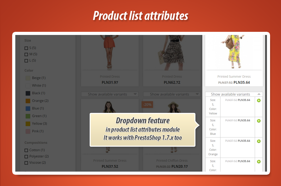 Image 11: Product list attributes (combinations)