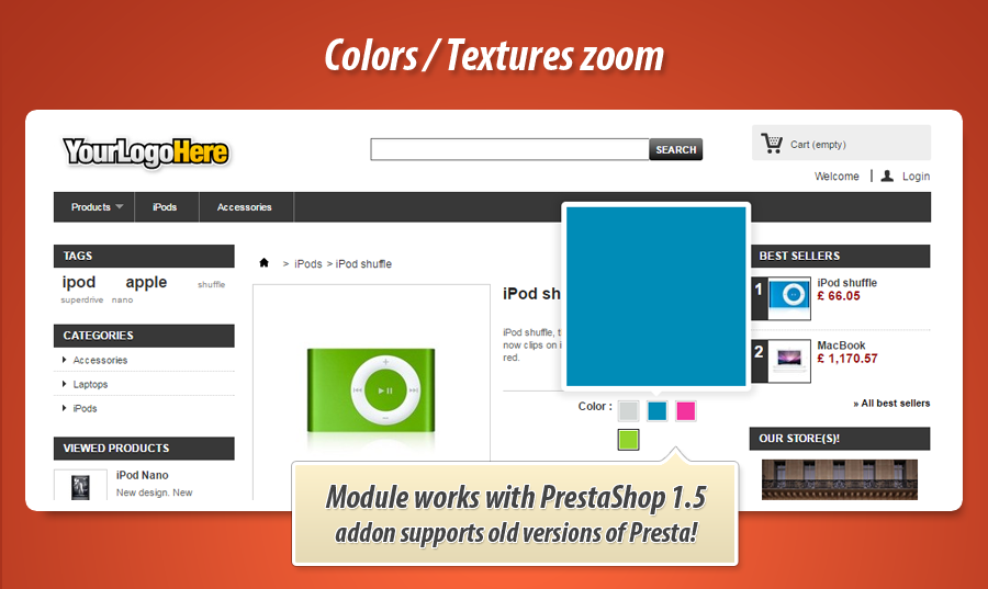 Image 6: Color / texture attribute zoom