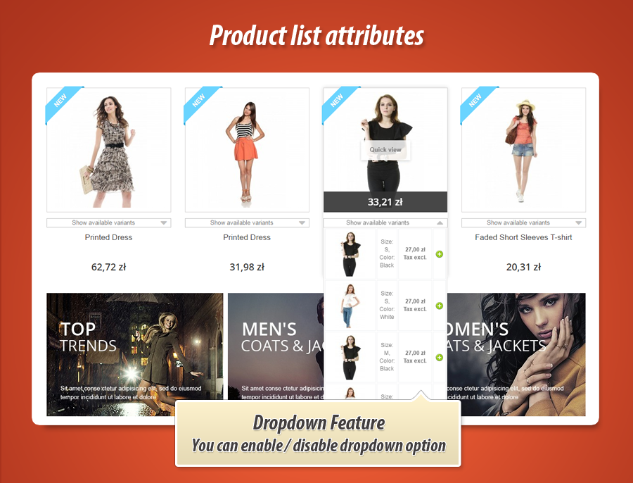 Image 12: Product list attributes (combinations)