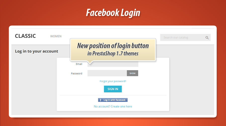 Foto 2: Login com Facebook