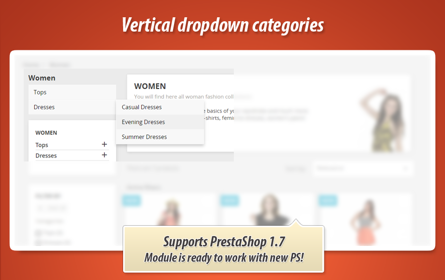 Foto 1: Verticaal dropdown categorieën menu