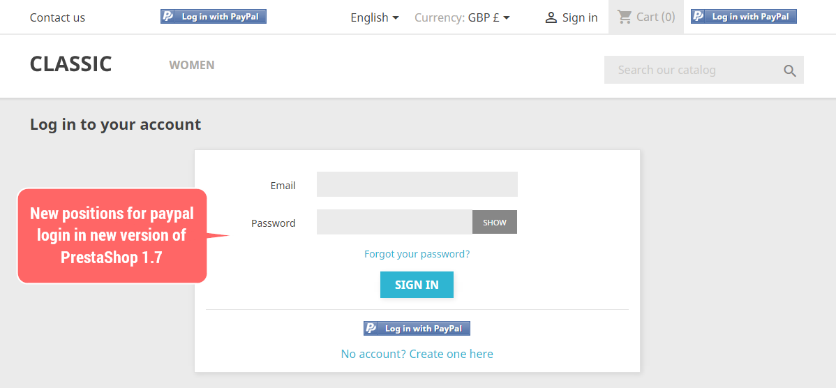 Foto 1: Conexión / inicio de sesión de PayPal