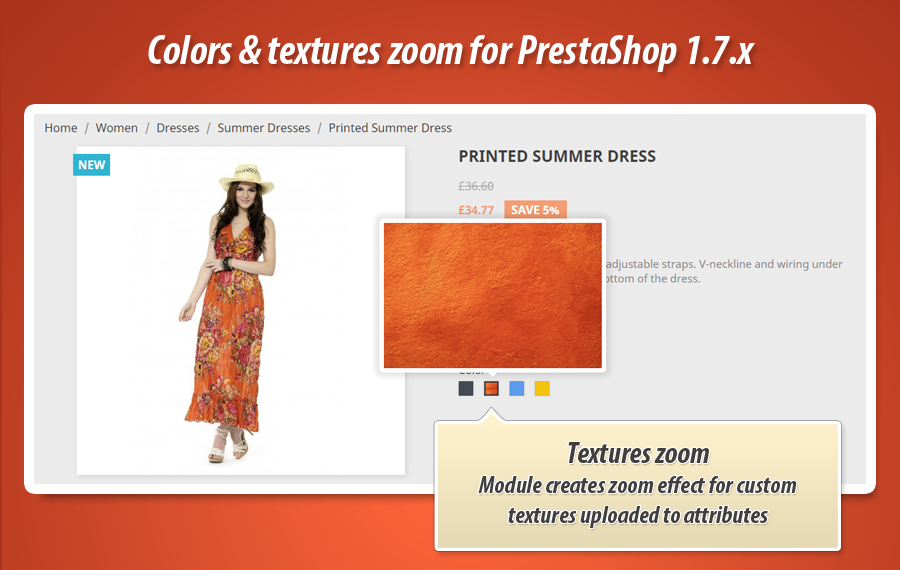 Image 4: Color / texture attribute zoom