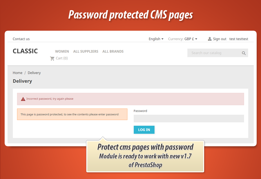 Zdjęcie 2: Strony CMS zabezpieczone hasłem